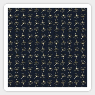 Closed Flower Dark Pattern Sticker